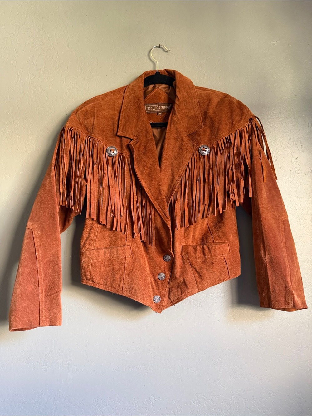 Rock Creek Women's Brown Suede Fringe Leather Jacket